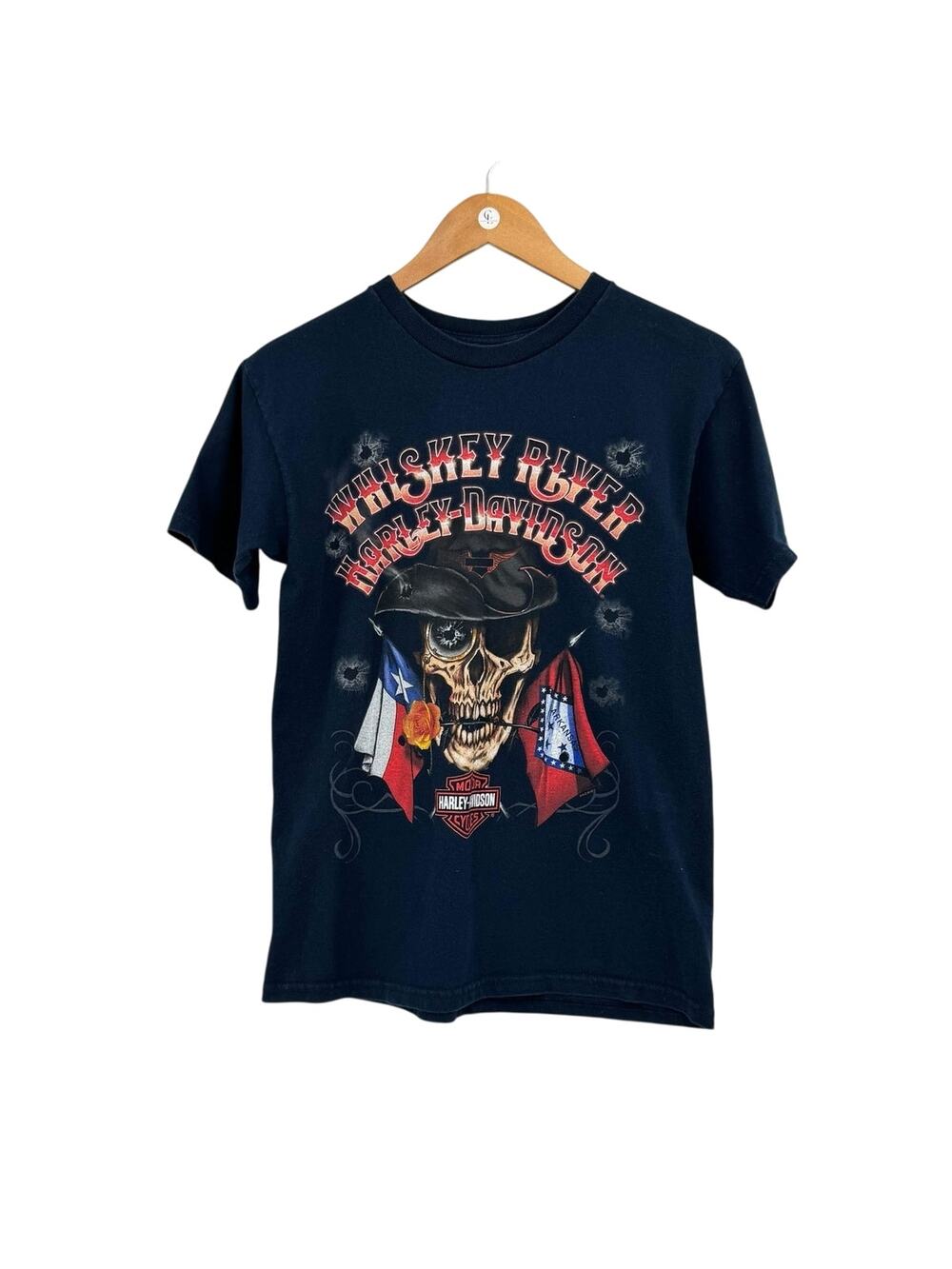Harley Davidson Whiskey River Texarkana Black Short Sleeve Graphic T-shirt